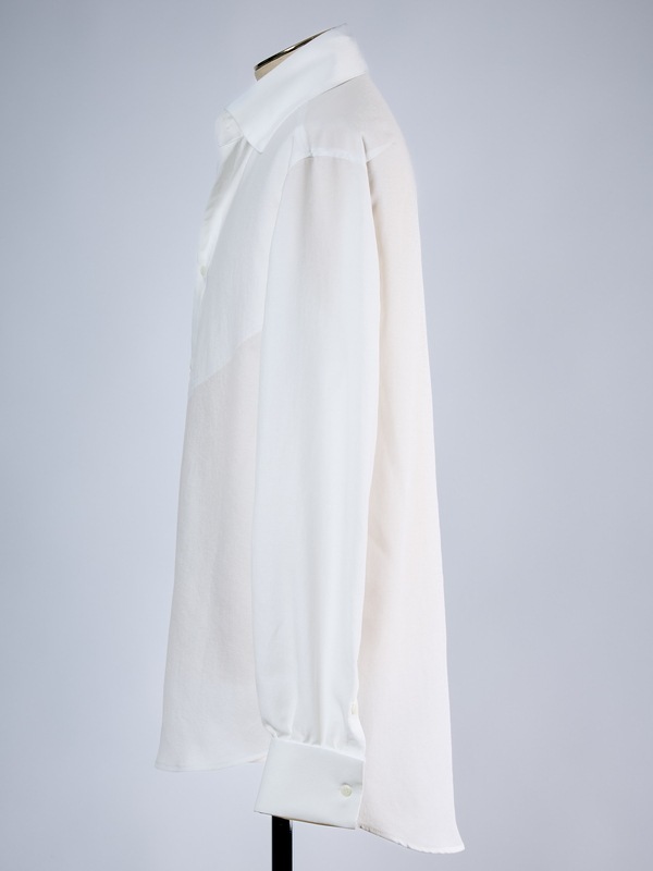 (ͽ���ʡ�5��6������ͽ��/THE ONENESS�������ͥ�/Back Satin W-Cuffs Shirt/White