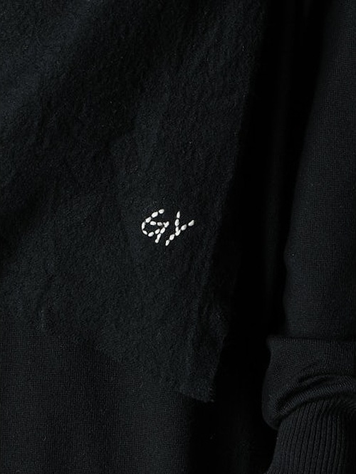 Ground Y饦ɥ磻/TETANY WOOL HAND STITCH SCARF/BLACK
