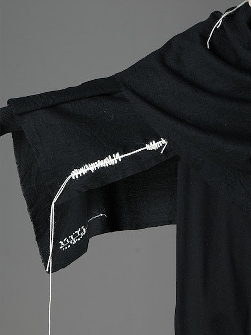 Ground Y饦ɥ磻/TETANY WOOL HAND STITCH SCARF/BLACK