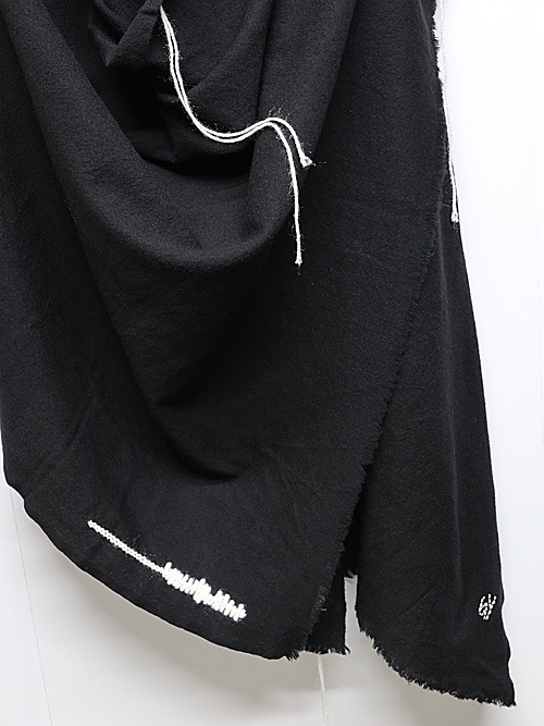 Ground Y饦ɥ磻/TETANY WOOL HAND STITCH SCARF/BLACK