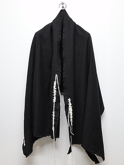 Ground Y饦ɥ磻/TETANY WOOL HAND STITCH SCARF/BLACK