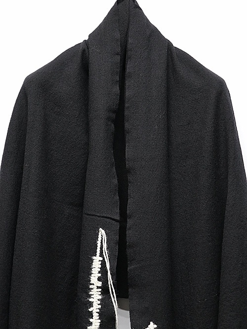 Ground Y饦ɥ磻/TETANY WOOL HAND STITCH SCARF/BLACK