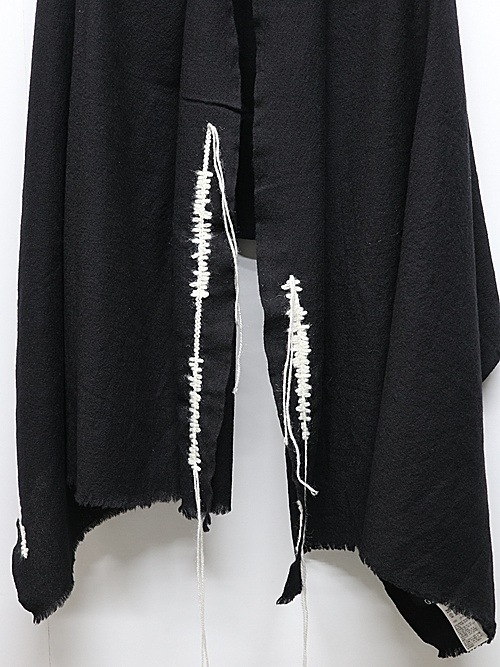 Ground Y饦ɥ磻/TETANY WOOL HAND STITCH SCARF/BLACK