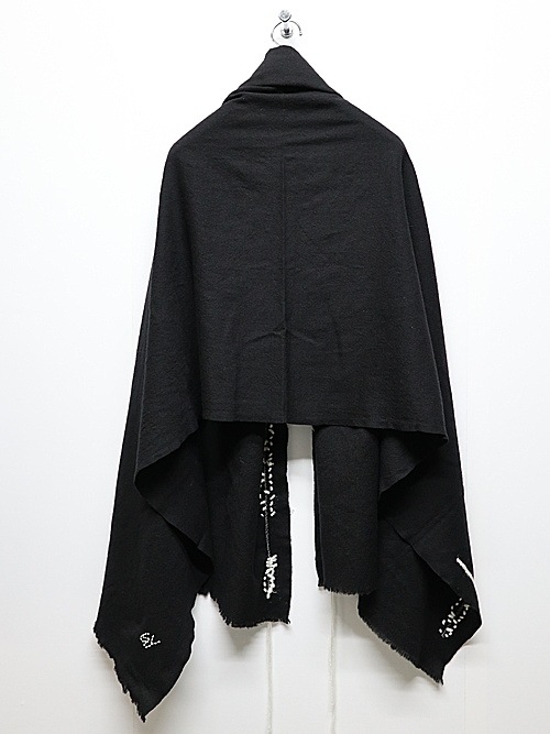 Ground Y饦ɥ磻/TETANY WOOL HAND STITCH SCARF/BLACK