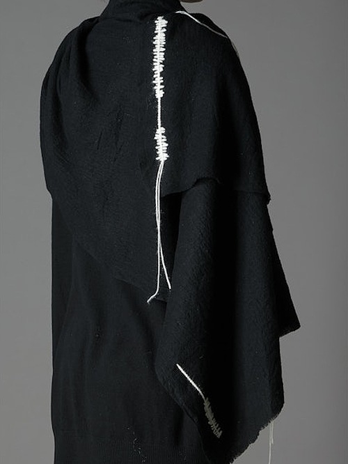 Ground Y饦ɥ磻/TETANY WOOL HAND STITCH SCARF/BLACK