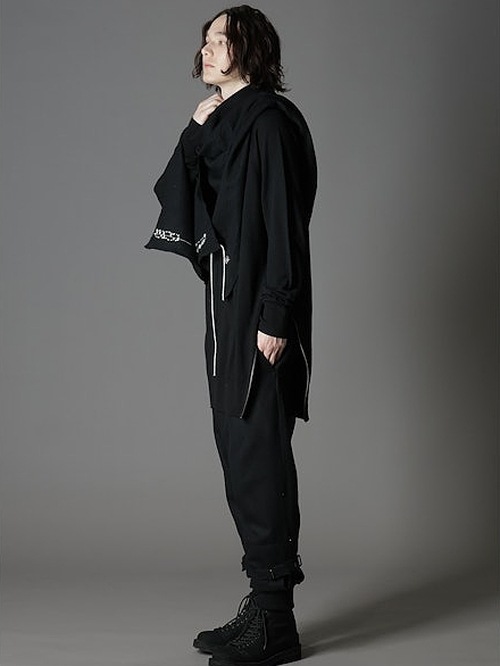 Ground Y饦ɥ磻/TETANY WOOL HAND STITCH SCARF/BLACK