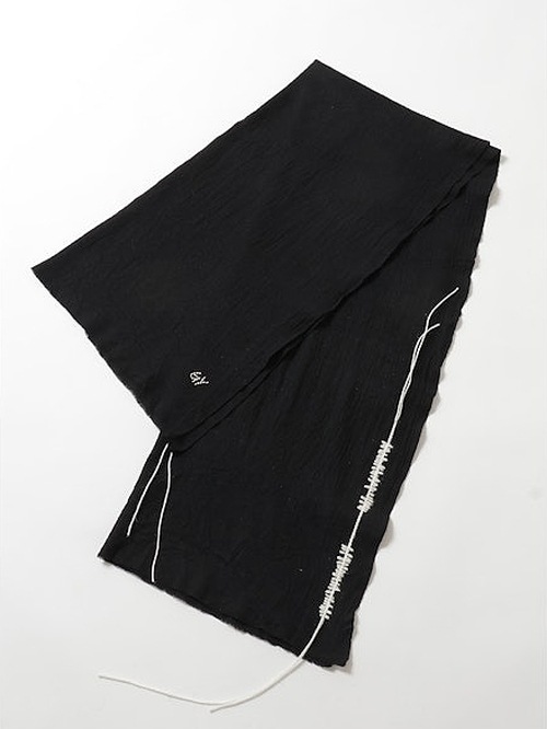 Ground Y饦ɥ磻/TETANY WOOL HAND STITCH SCARF/BLACK