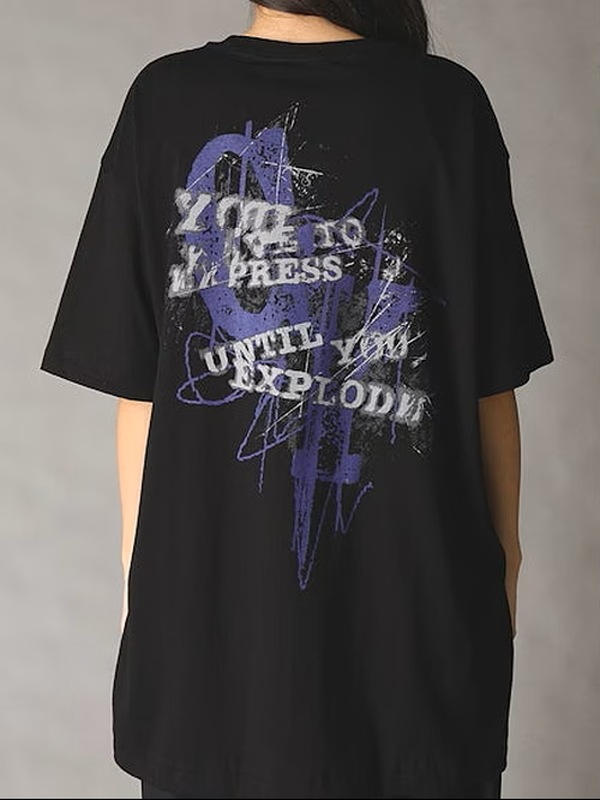 Ground Y�����饦��ɥ磻/20/- JERSEY MESSAGE T-SHIRT/BLACK