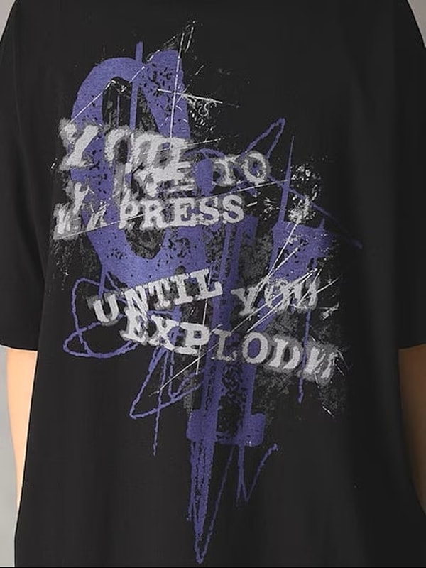 Ground Y�����饦��ɥ磻/20/- JERSEY MESSAGE T-SHIRT/BLACK