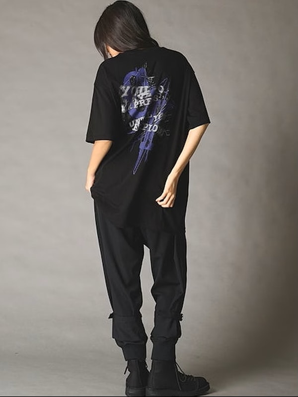 Ground Y�����饦��ɥ磻/20/- JERSEY MESSAGE T-SHIRT/BLACK