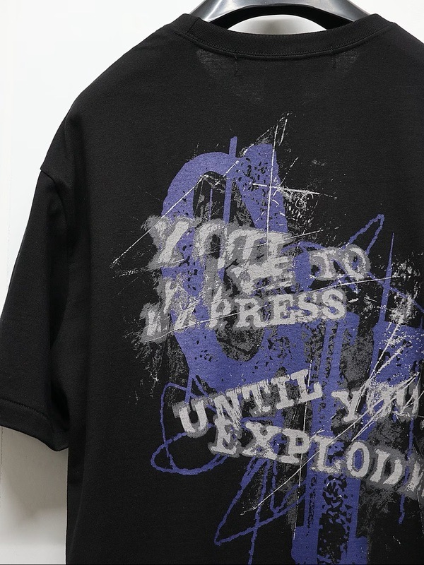 Ground Y�����饦��ɥ磻/20/- JERSEY MESSAGE T-SHIRT/BLACK