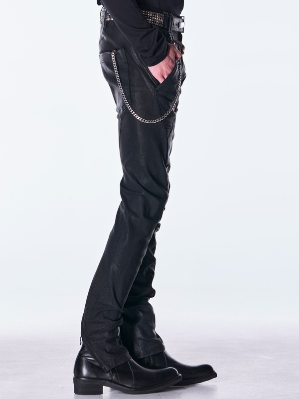 (ͽ���ʡ�11������12������ͽ��/kiryuyrik������奦����奦/Denim Curve Pants/Black