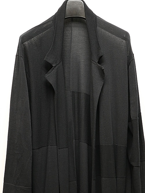 nude:masahiko maruyama ̡:ޥҥޥ/14GG-2PLY Cotton Hard-Twisted KNIT CARDIGAN/Black.