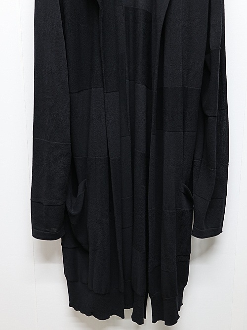 nude:masahiko maruyama ̡:ޥҥޥ/14GG-2PLY Cotton Hard-Twisted KNIT CARDIGAN/Black.
