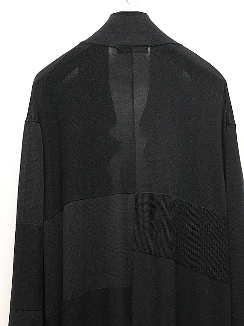 nude:masahiko maruyama ̡:ޥҥޥ/14GG-2PLY Cotton Hard-Twisted KNIT CARDIGAN/Black.