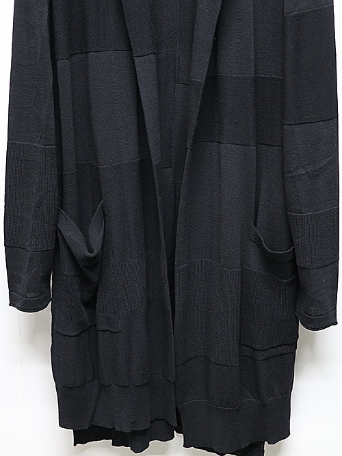 SALE30%OFF/nude:masahiko maruyama ̡:ޥҥޥ/14GG-2PLY Cotton Hard-Twisted KNIT CARDIGAN/Black