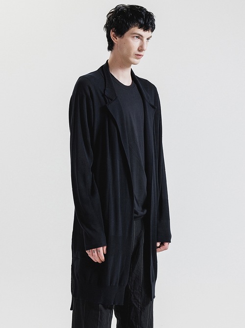 SALE30%OFF/nude:masahiko maruyama ̡:ޥҥޥ/14GG-2PLY Cotton Hard-Twisted KNIT CARDIGAN/Black