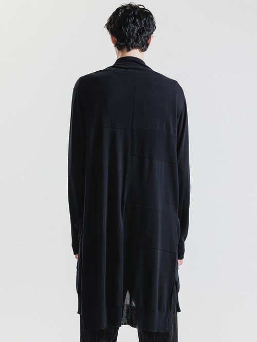 SALE30%OFF/nude:masahiko maruyama ̡:ޥҥޥ/14GG-2PLY Cotton Hard-Twisted KNIT CARDIGAN/Black