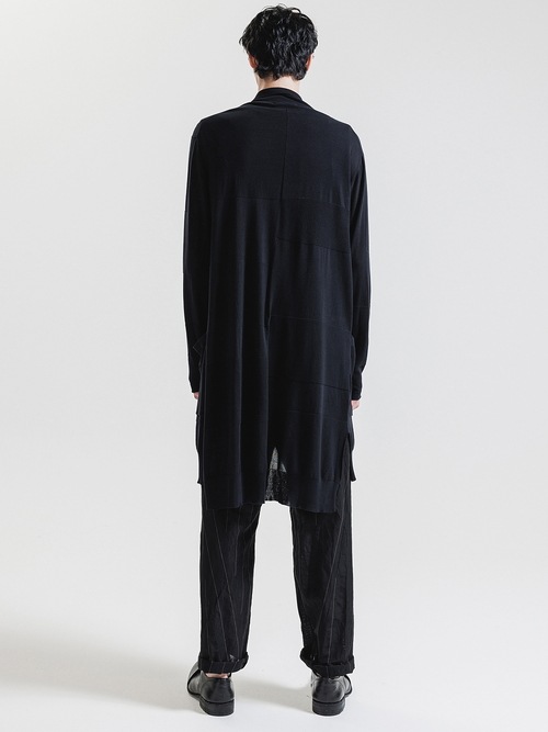 SALE30%OFF/nude:masahiko maruyama ̡:ޥҥޥ/14GG-2PLY Cotton Hard-Twisted KNIT CARDIGAN/Black