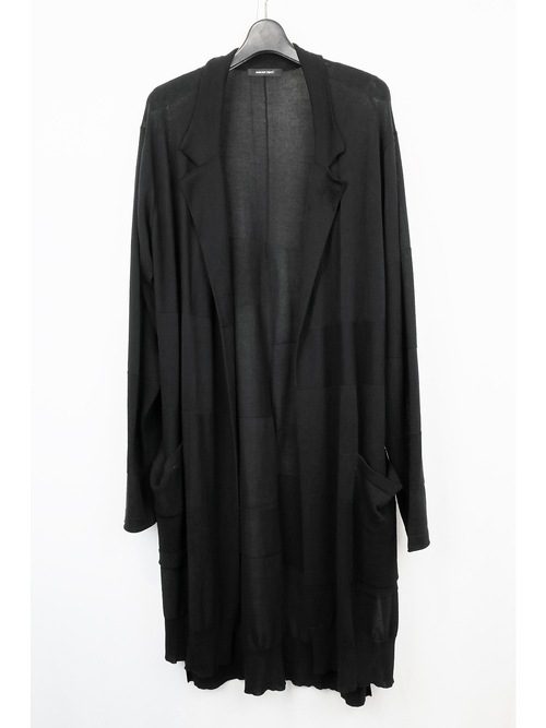 SALE30%OFF/nude:masahiko maruyama ̡:ޥҥޥ/14GG-2PLY Cotton Hard-Twisted KNIT CARDIGAN/Black