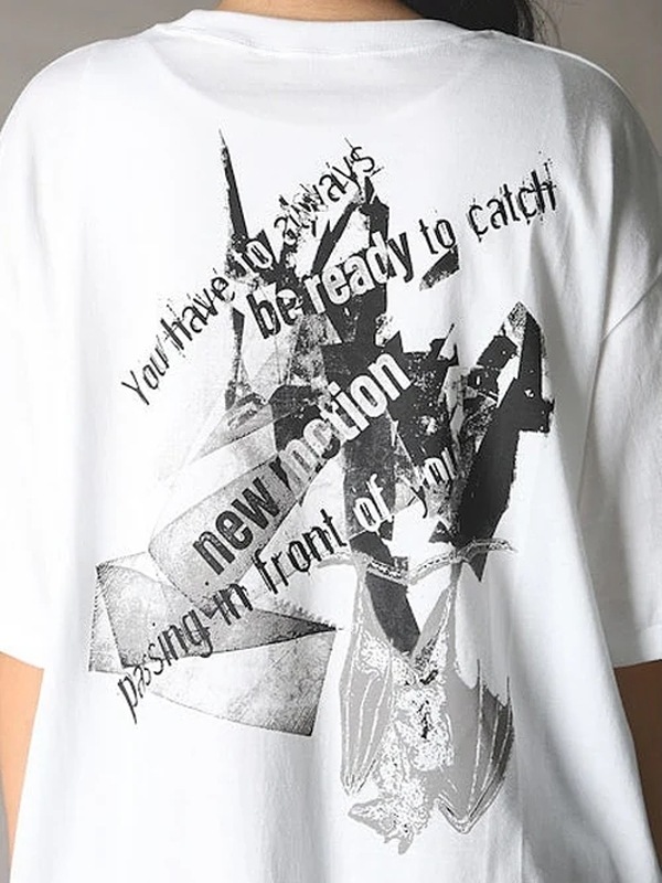 Ground Y�����饦��ɥ磻/20/- JERSEY BAT T-SHIRT/WHITE