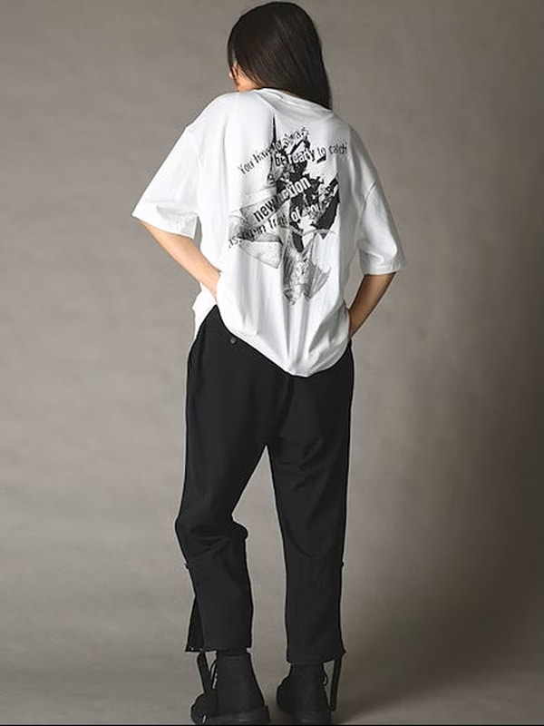 Ground Y�����饦��ɥ磻/20/- JERSEY BAT T-SHIRT/WHITE