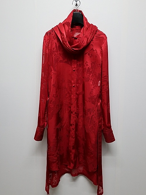 (ͽ���ʡ�7��8������ͽ��/kiryuyrik������奦����奦/Sahadow Butterfly Opal Stoal Flare Shirt/Red