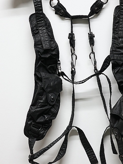 JULIUSꥦ/COATED CLOTH VEST4/BLACK