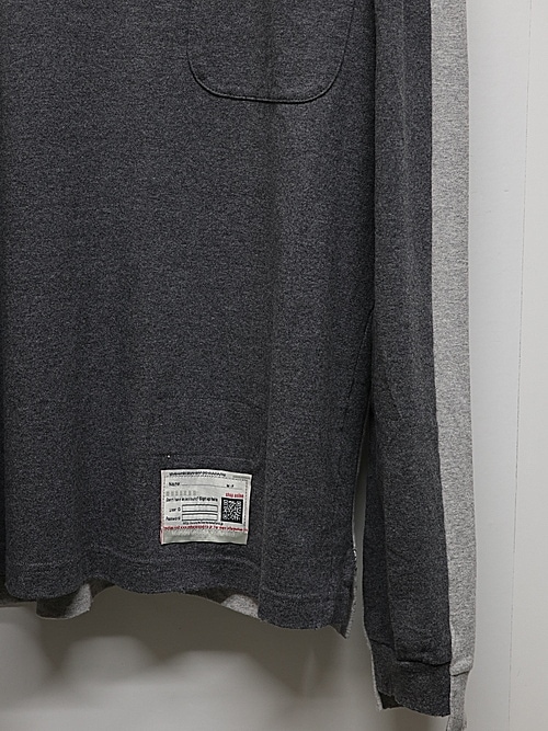 Maison MIHARA YASUHIRO��COMBINED LONG SLEEVES TEE/CHARCOAL