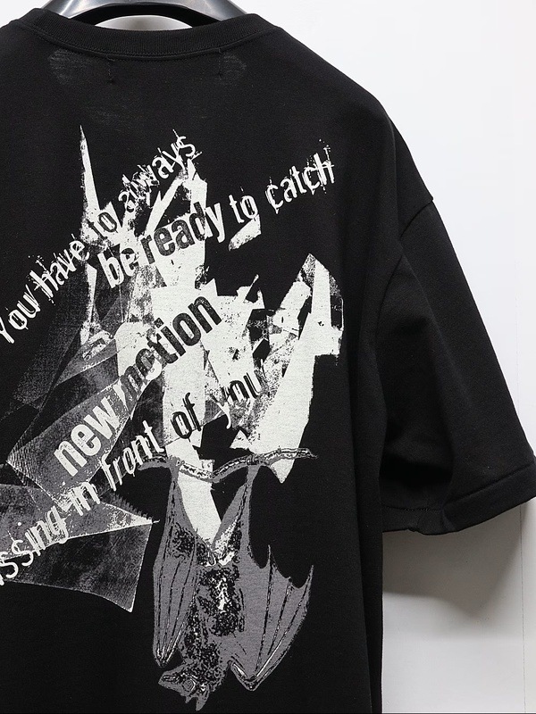 Ground Y�����饦��ɥ磻/20/- JERSEY BAT T-SHIRT/BLACK