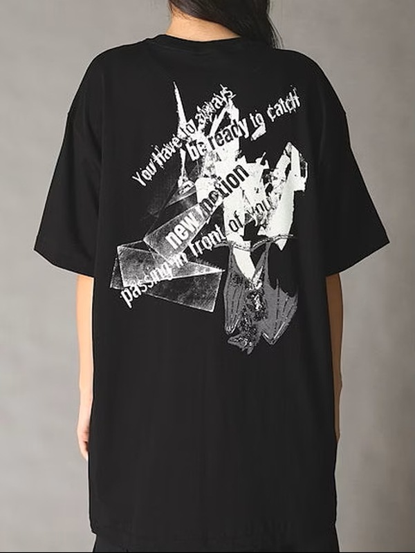 Ground Y�����饦��ɥ磻/20/- JERSEY BAT T-SHIRT/BLACK