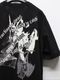 Ground Y�����饦��ɥ磻/20/- JERSEY BAT T-SHIRT/BLACK