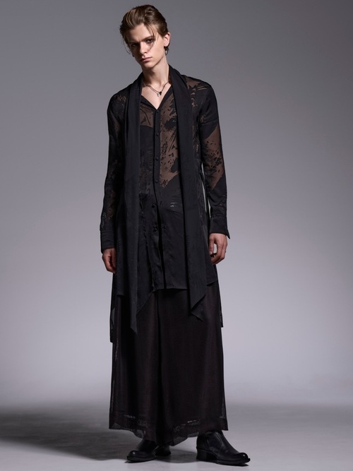 (ͽ���ʡ�7��8������ͽ��/kiryuyrik������奦����奦/Sahadow Butterfly Opal Stoal Flare Shirt/Black