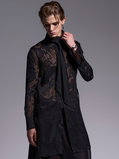 (ͽ���ʡ�7��8������ͽ��/kiryuyrik������奦����奦/Sahadow Butterfly Opal Stoal Flare Shirt/Black