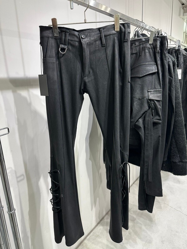(ͽ���ʡ�11������12������ͽ��/kiryuyrik������奦����奦/High Tension Jersey Lace Up Flare Pants/Black