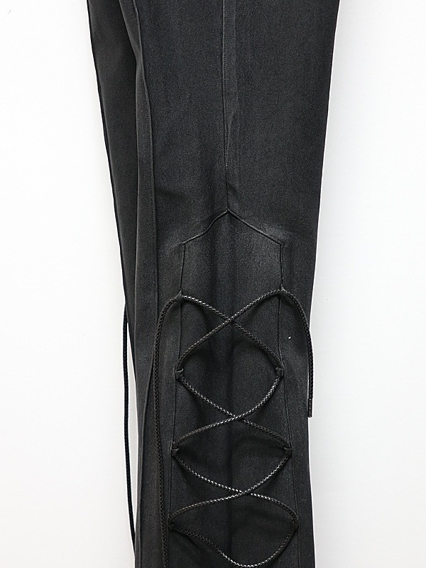(ͽ���ʡ�11������12������ͽ��/kiryuyrik������奦����奦/High Tension Jersey Lace Up Flare Pants/Black