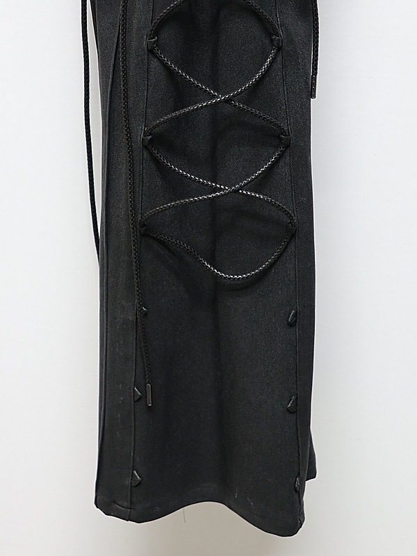 (ͽ���ʡ�11������12������ͽ��/kiryuyrik������奦����奦/High Tension Jersey Lace Up Flare Pants/Black