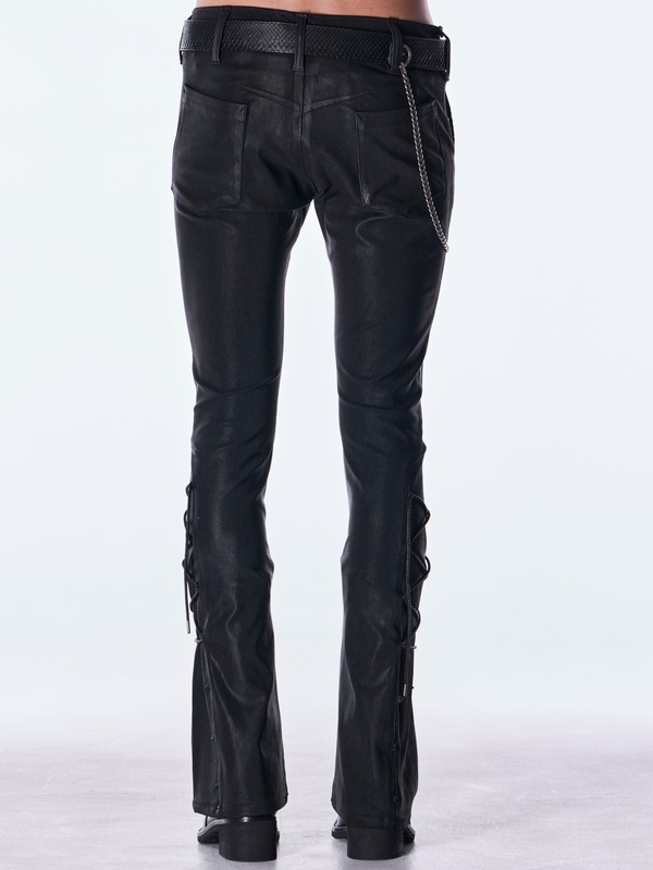 (ͽ���ʡ�11������12������ͽ��/kiryuyrik������奦����奦/High Tension Jersey Lace Up Flare Pants/Black