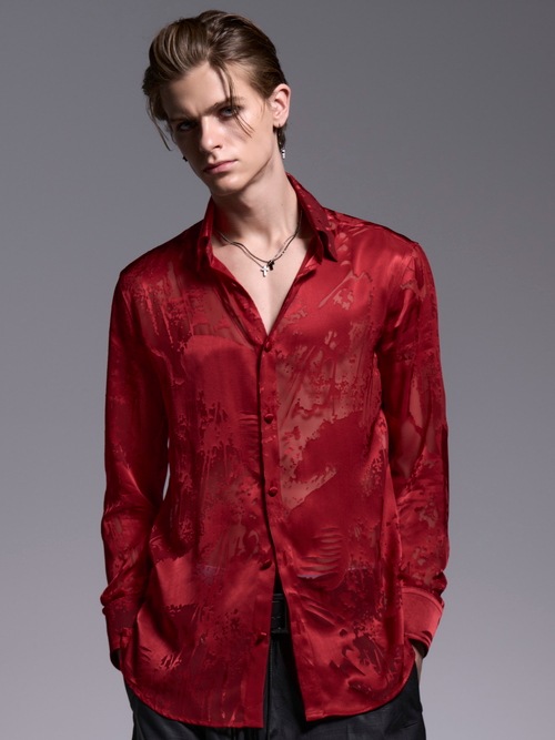 (ͽ���ʡ�7��8������ͽ��/kiryuyrik������奦����奦/Sahadow Butterfly Opal Shirt/Red