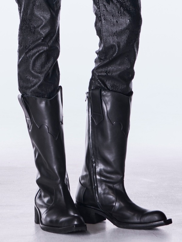 (ͽ���ʡ�11������12������ͽ��/kiryuyrik������奦����奦/Cow Hide Western Boots/Black
