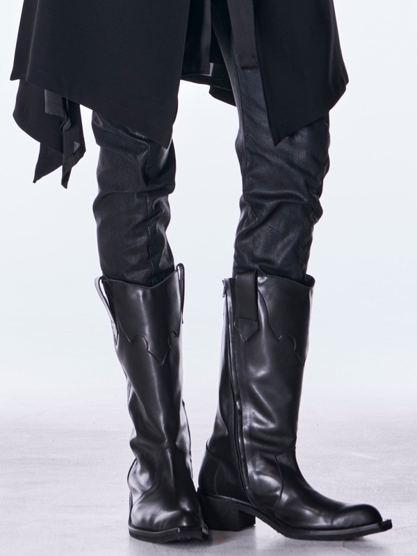 (ͽ���ʡ�11������12������ͽ��/kiryuyrik������奦����奦/Cow Hide Western Boots/Black