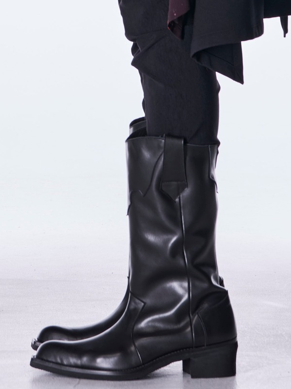 (ͽ���ʡ�11������12������ͽ��/kiryuyrik������奦����奦/Cow Hide Western Boots/Black
