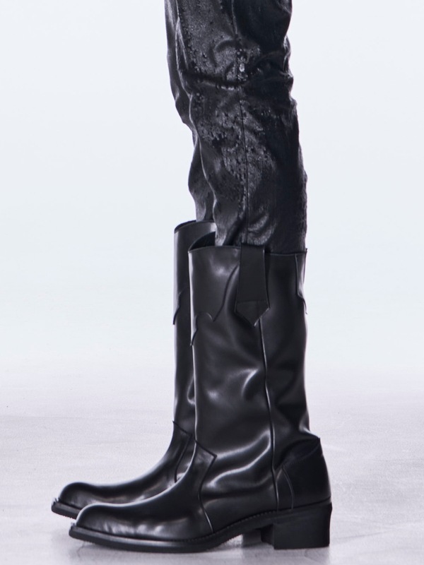 (ͽ���ʡ�11������12������ͽ��/kiryuyrik������奦����奦/Cow Hide Western Boots/Black
