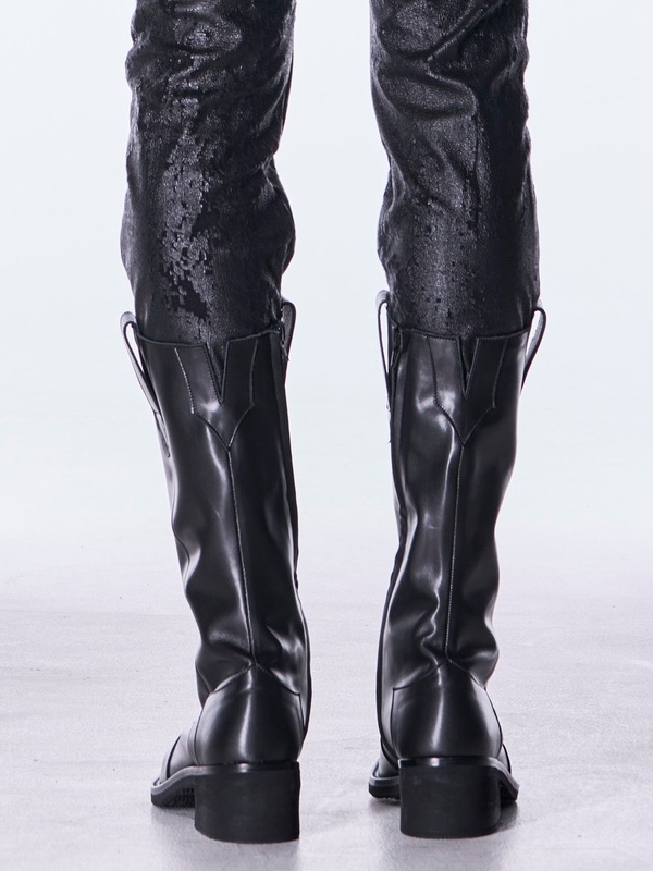 (ͽ���ʡ�11������12������ͽ��/kiryuyrik������奦����奦/Cow Hide Western Boots/Black