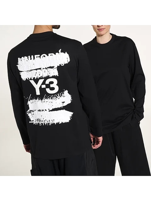 SALE30%OFF/Y-3磻꡼/U GFX LS TEE/BLACK