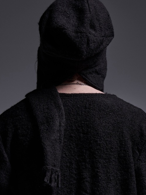 kiryuyrik������奦����奦/Border Stole Cap/Black&Black