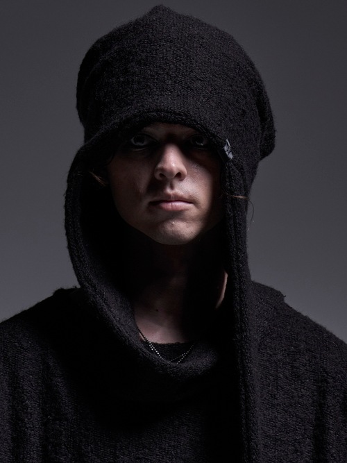 kiryuyrik������奦����奦/Border Stole Cap/Black&Black