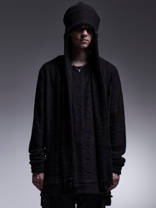 kiryuyrik������奦����奦/Border Stole Cap/Black&Black