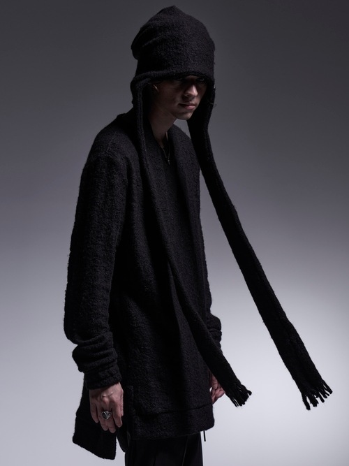 kiryuyrik������奦����奦/Border Stole Cap/Black&Black