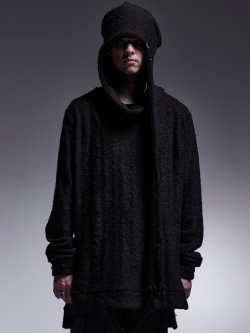 kiryuyrik������奦����奦/Border Stole Cap/Black&Black